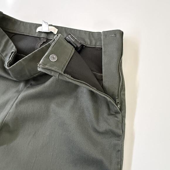 H&M Pants Womens 8 Olive Green Chino Slim Fit Stretch Ankle‎ Dress Casual Office - Picture 15 of 16
